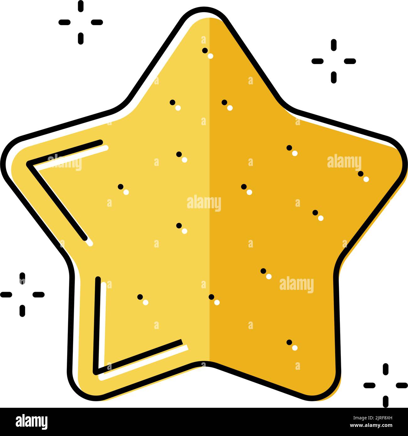 Stern Gelee Süßigkeiten Gummifarbe Symbol Vektor Illustration Stock Vektor