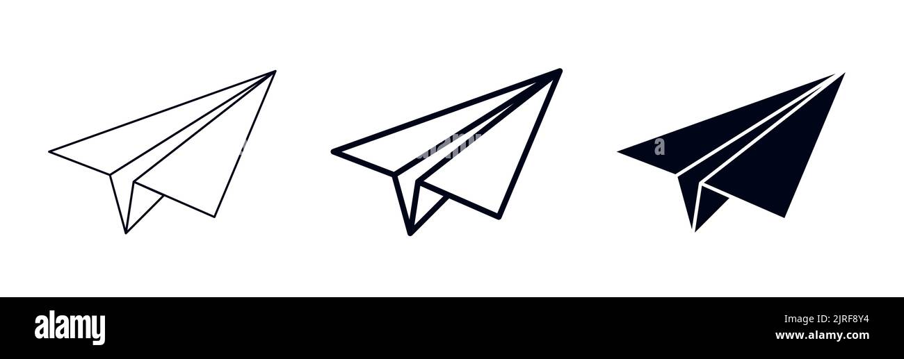 Fliegendes Papier Flugzeug Vektor Illustration Symbol und Papier