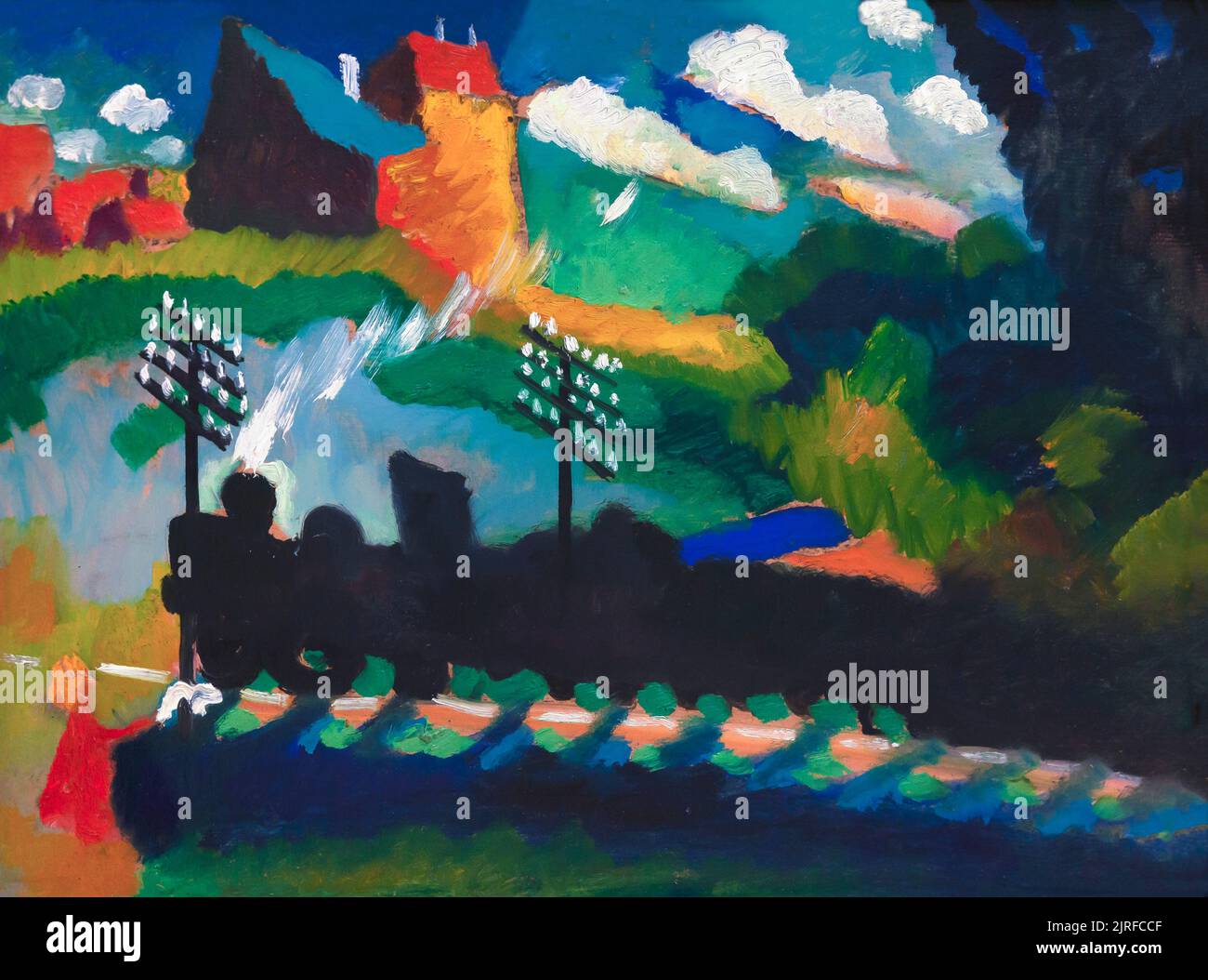 Eisenbahn Murnau, Wassily Kandinsky, 1909, Lenbachhaus, München ...