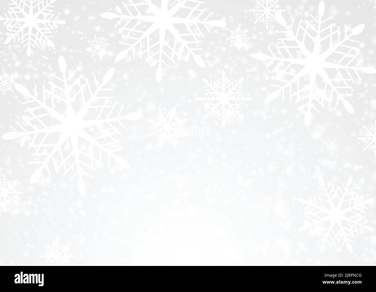 Weißer Schnee und Schneeflocken abstrakter Weihnachtshintergrund. Neues Jahr Winter Urlaub Vektor-Design Stock Vektor