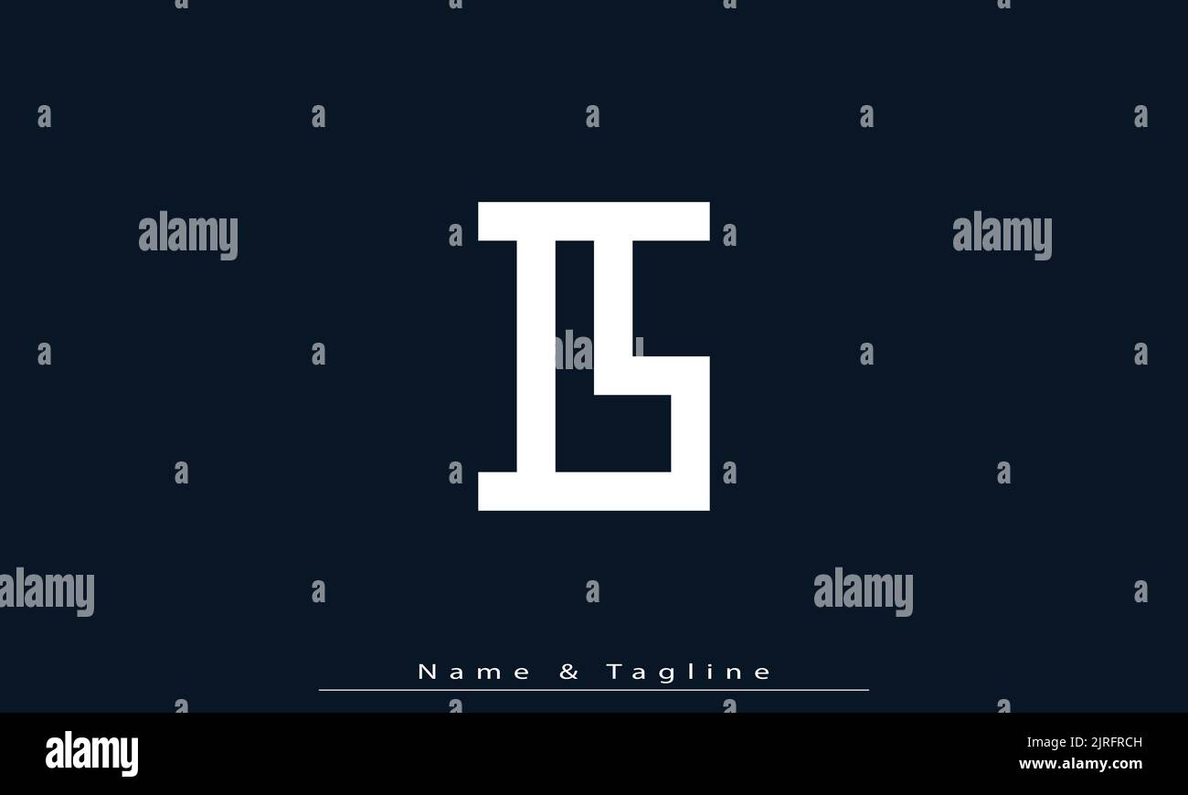 Alphabet Buchstaben Initialen Monogramm Logo IST , SI Stock Vektor