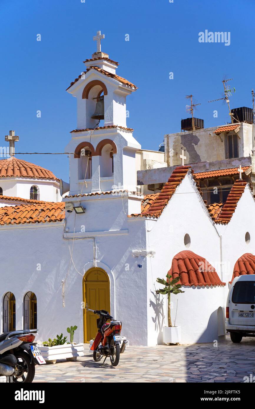 Afendis Christos Kirche in Ierapetra, erbaut im 14.. Jahrhundert, ist Ierapetra die südlichste Stadt Griechenlands, Kretas, Griechenlands, Europas Stockfoto