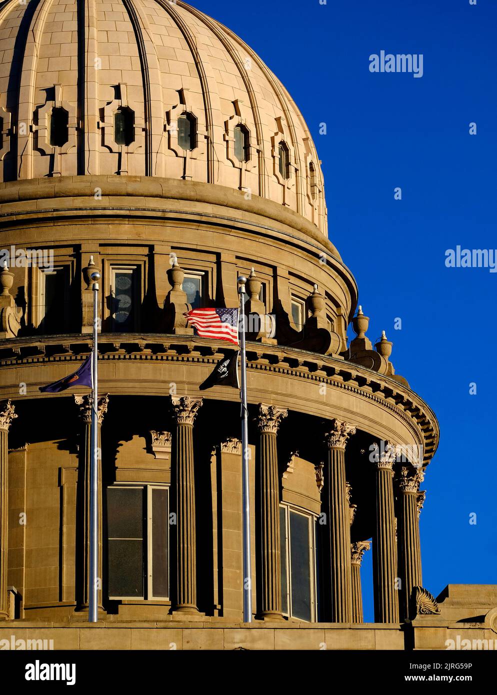 Das Idaho State Capitol Building, das die gesetzlichen Gesetze für die Kuppelstruktur der Regierung regelt Stockfoto