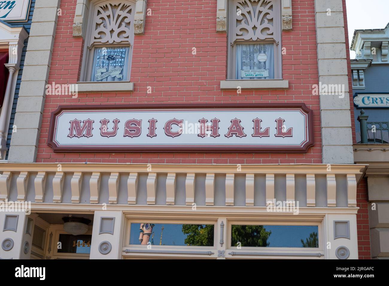 Eine niedrige Ansicht der Disneyland Paris Music Hall in Frankreich Stockfoto