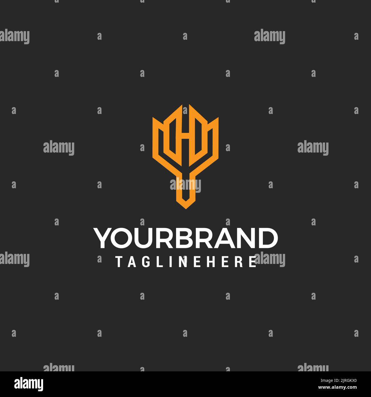 YH HY Abstract Initial Monogram Letter Alphabet Logo Design Stock Vektor