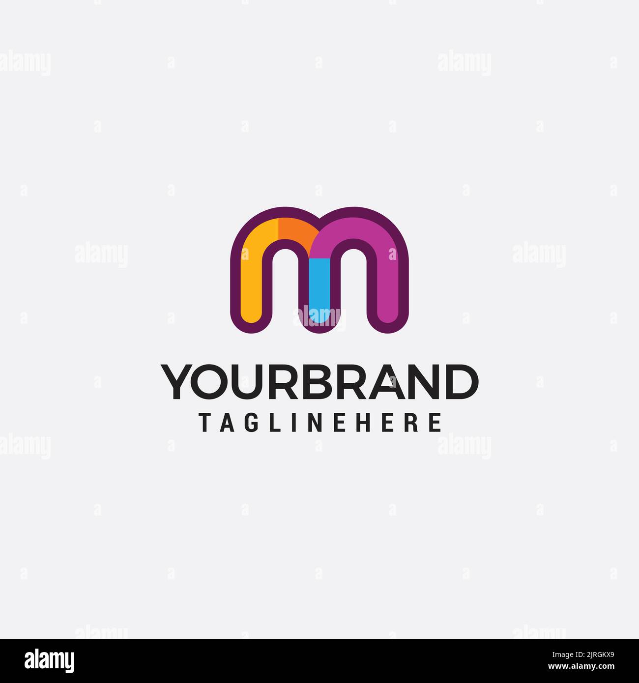 M Farbe voll Logo Design moderne Vorlage Vektor Stock Vektor