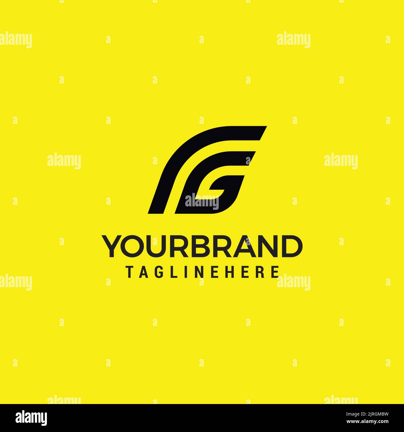 Erste RG Logo Monogramm Vektor Design Illustration Stock Vektor