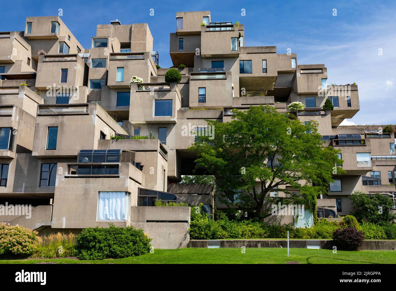 Habitat 67, moderne Architektur in Montreal, Kanada. Stockfoto