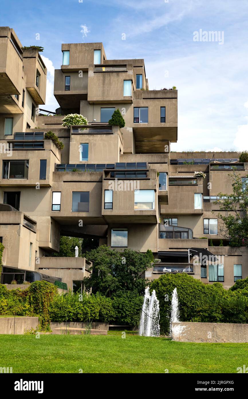 Habitat 67, moderne Architektur in Montreal, Kanada. Stockfoto