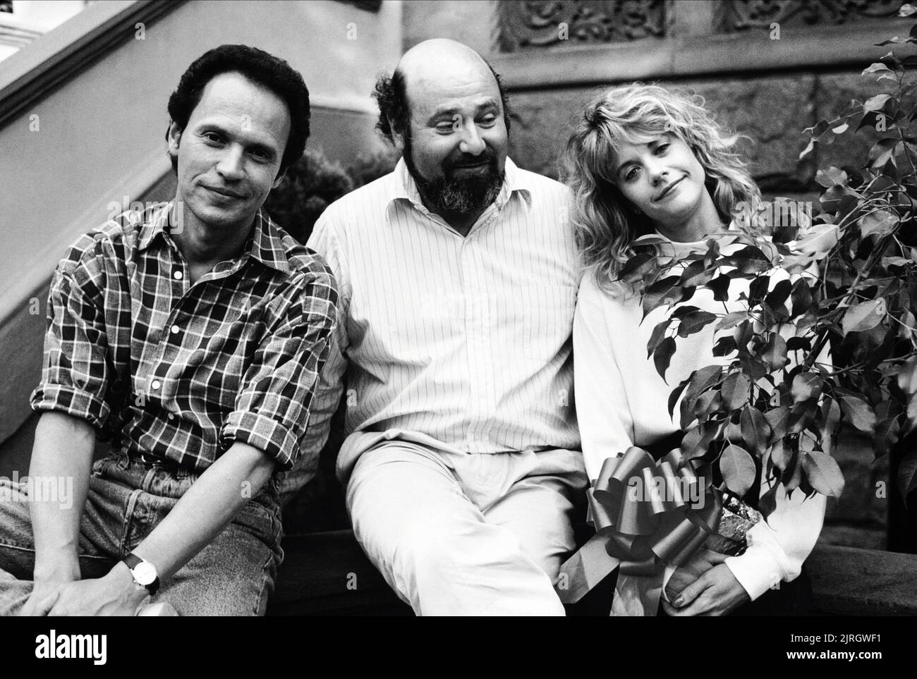 BILLY CRYSTAL, Rob Reiner, Meg Ryan, als Harry Sally ..., 1989 Stockfoto