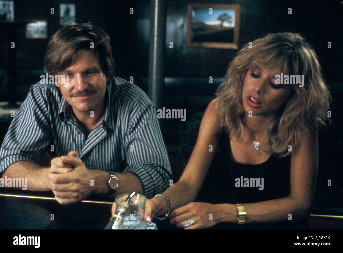 JEFF BRIDGES, Rosanna Arquette, 8 Millionen Wege zu sterben, 1986 Stockfoto