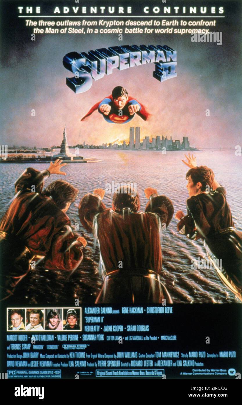 CHRISTOPHER REEVE, Superman II, 1980 Stockfoto