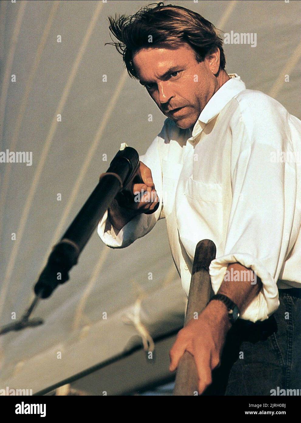 SAM NEILL, FLAUTE, 1989 Stockfoto