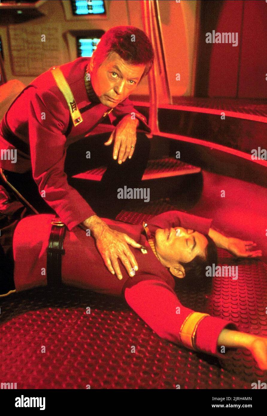 DEFOREST KELLEY, George Takei, Star Trek II: Der Zorn des Khan, 1982 Stockfoto