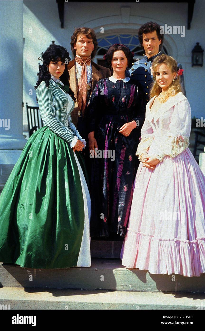 TERRI GARBER, Patrick Swayze, Jean Simmons, LEWIS SMITH, GENIE FRANCIS, Nord und Süd, 1985 Stockfoto