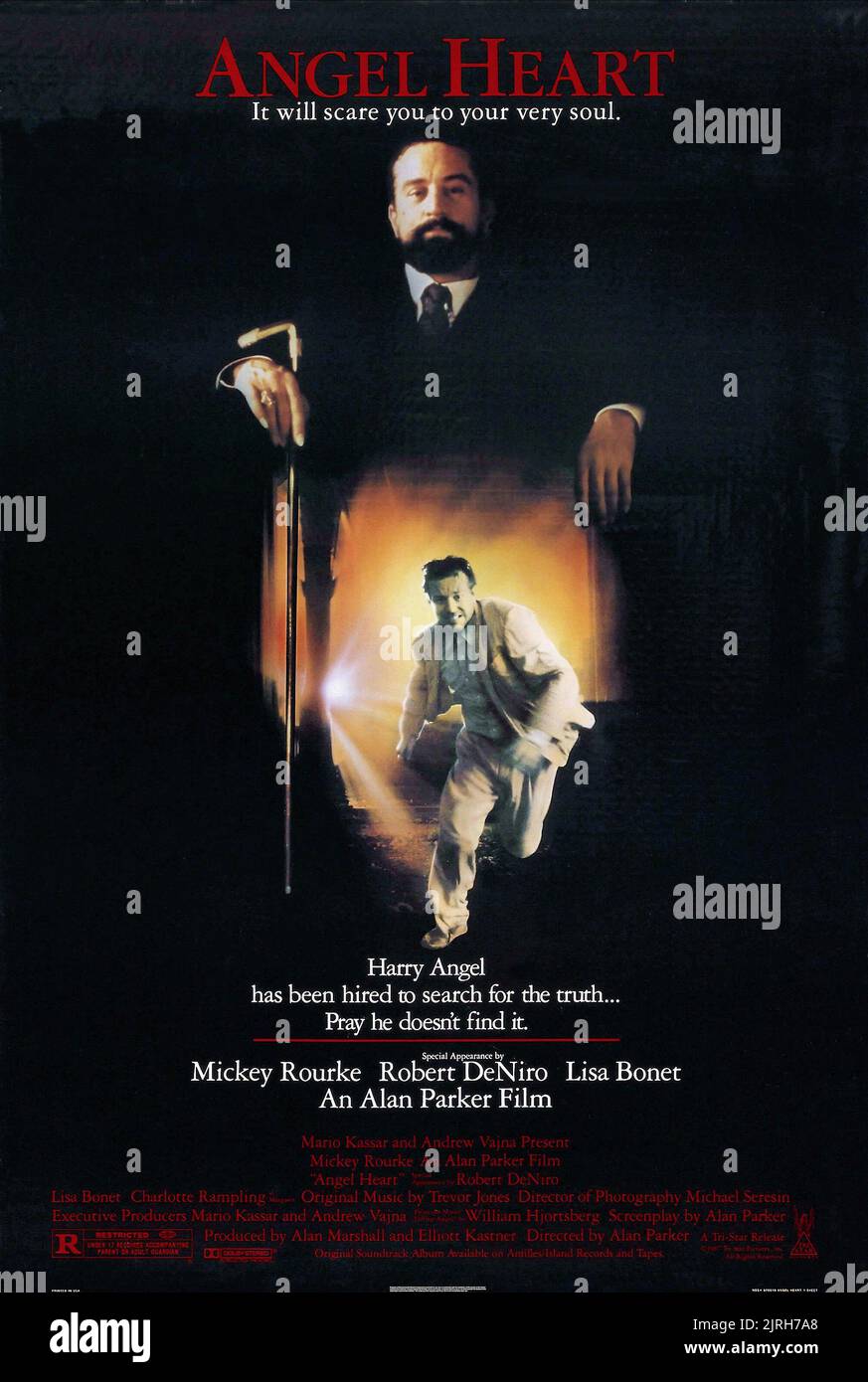 ROBERT DE NIRO und Mickey Rourke POSTER, ANGEL HEART, 1987 Stockfoto