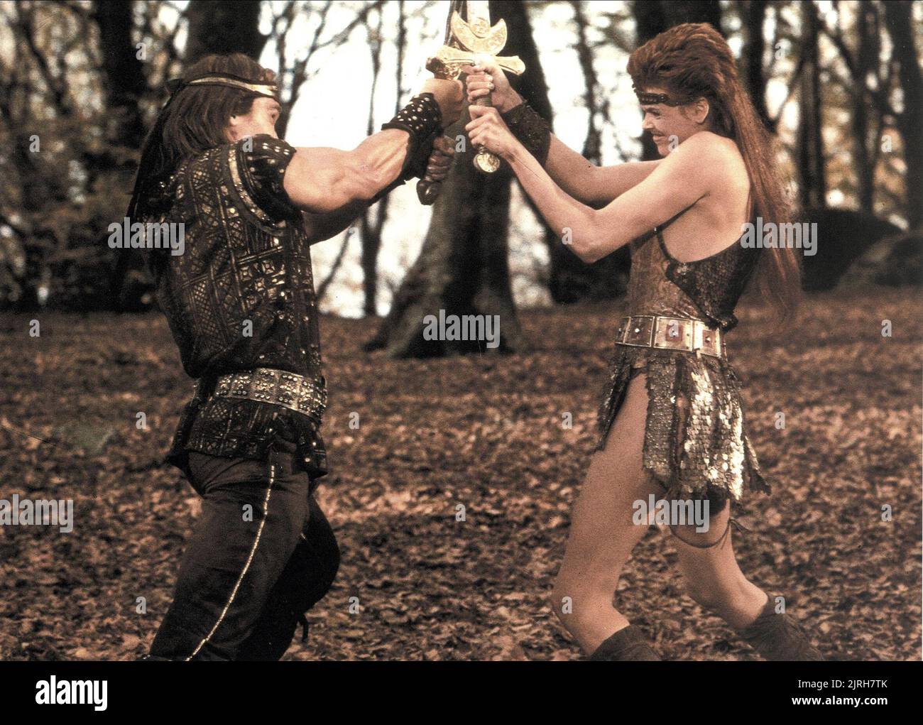 ARNOLD SCHWARZENEGGER, Brigitte Nielsen, RED SONJA, 1985 Stockfoto