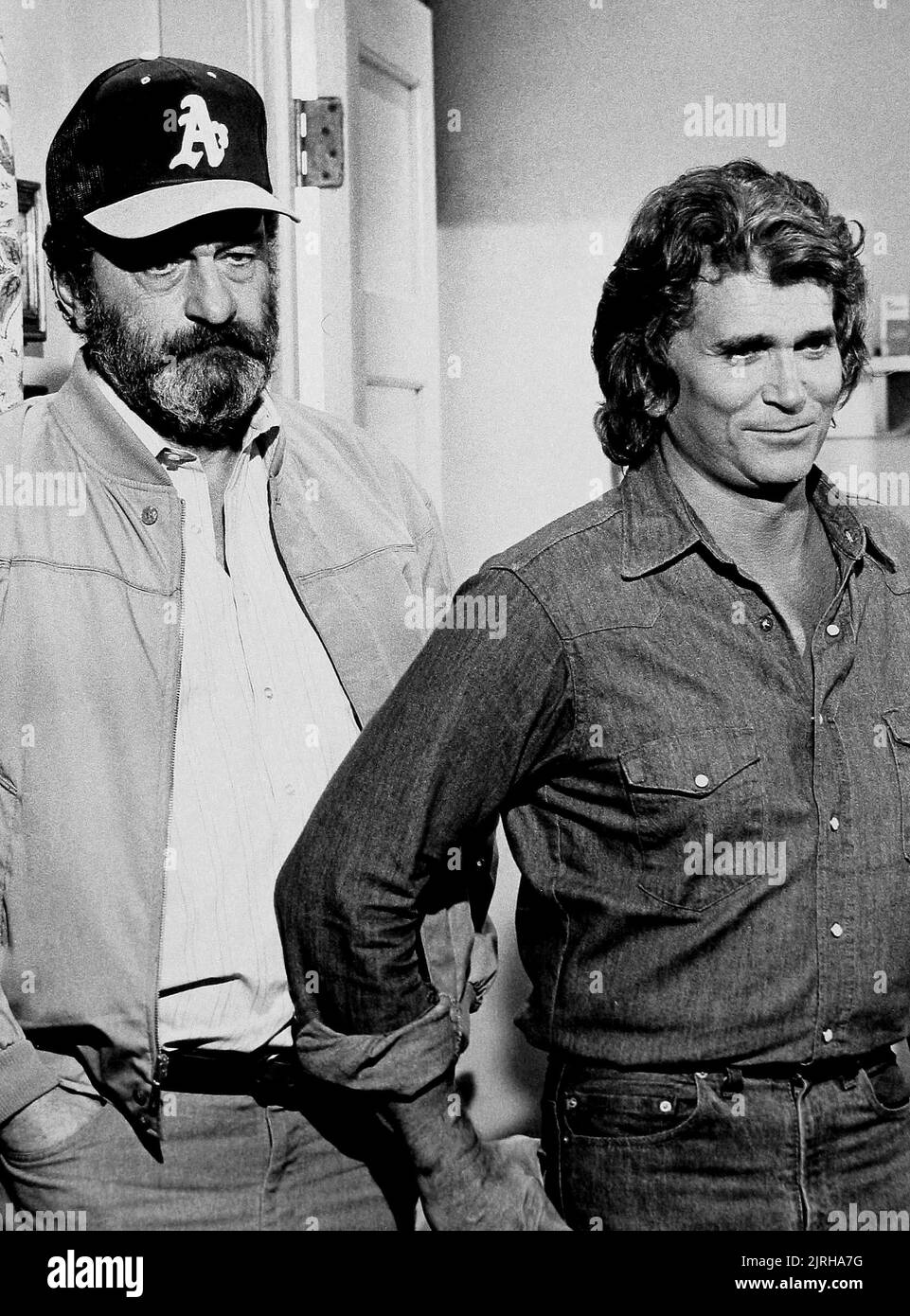 VICTOR FRENCH, Michael Landon, HIGHWAY ZUM HIMMEL, 1984 Stockfoto