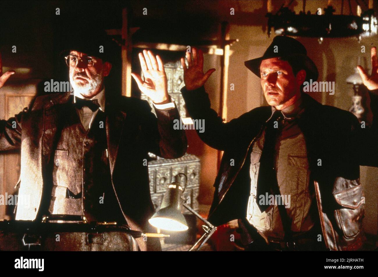 SEAN CONNERY, Harrison Ford, INDIANA JONES UND DER LETZTE KREUZZUG, 1989 Stockfoto