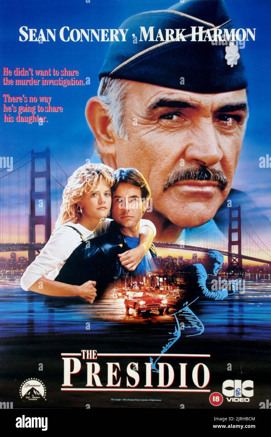 MEG RYAN, Mark Harmon, SEAN CONNERY, Plakat, das PRESIDIO, 1988
