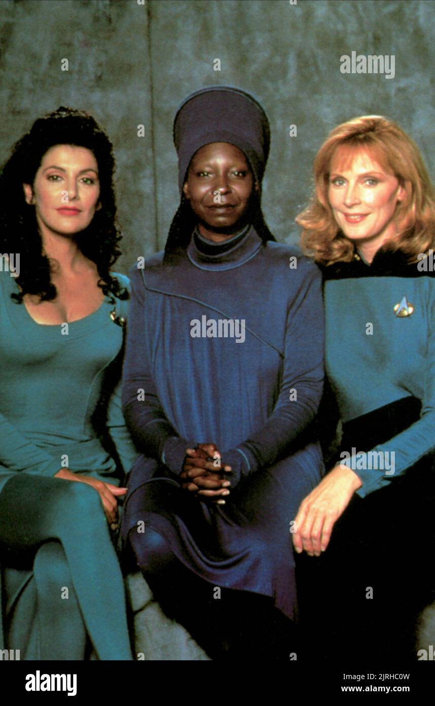 MARINA SIRTIS, Whoopi Goldberg, GATES MCFADDEN, STAR TREK: THE NEXT GENERATION, 1987 Stockfoto