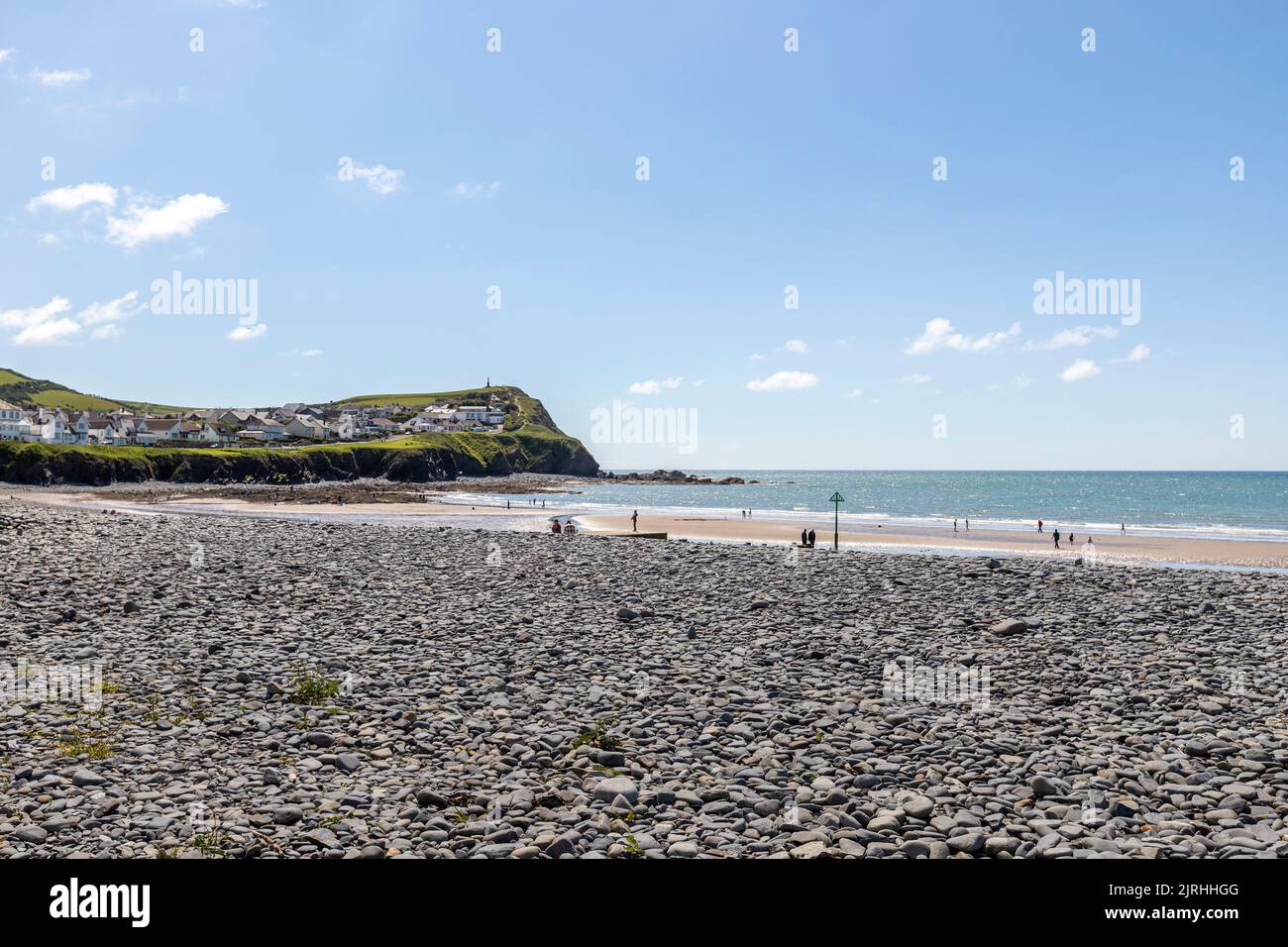 Borth Beach, Borth, Ceredigion, Mid Wales, Wales, VEREINIGTES KÖNIGREICH Stockfoto