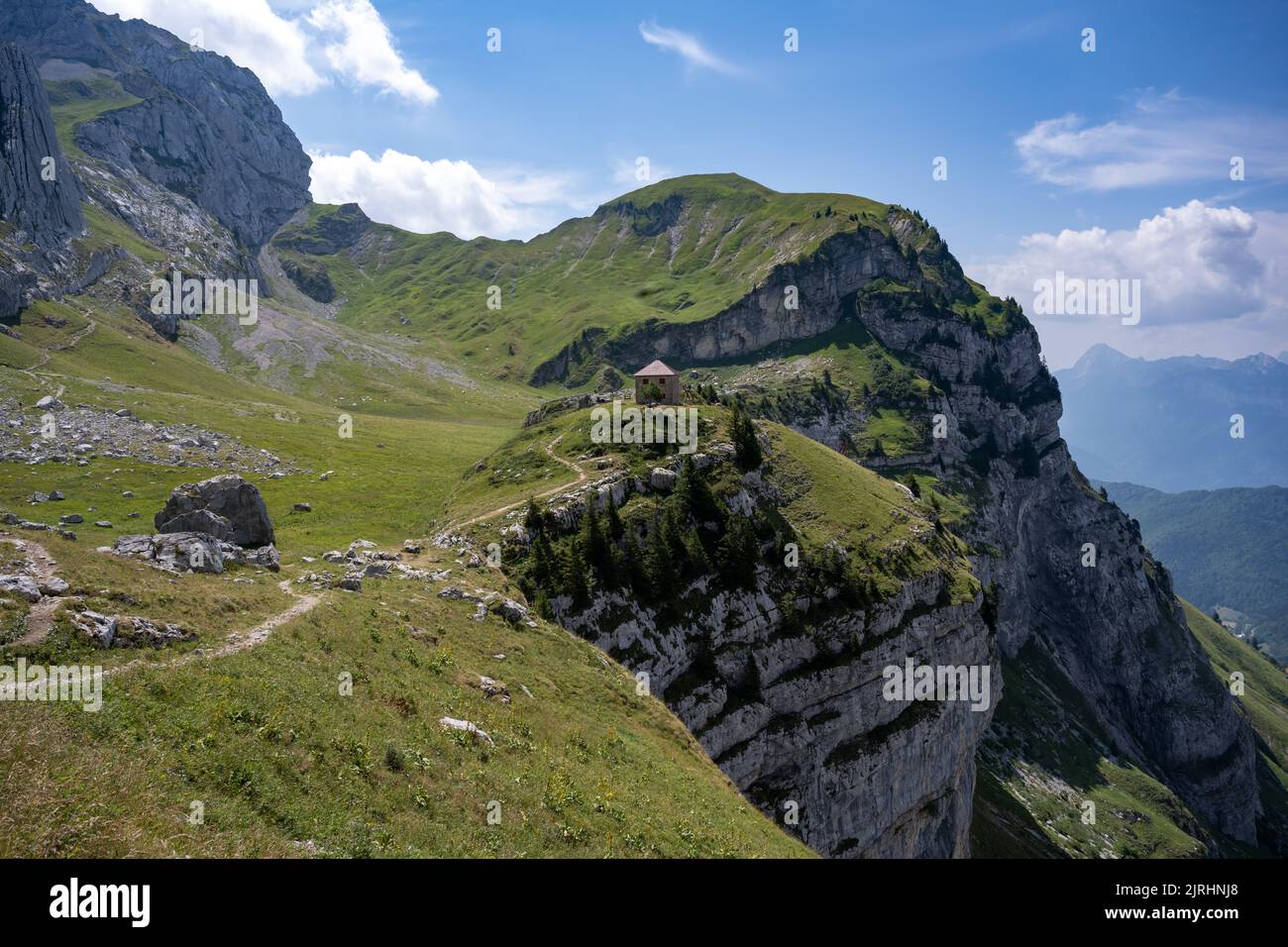 La Tournette ist ein Gipfel des Bornes-Massivs Stockfoto