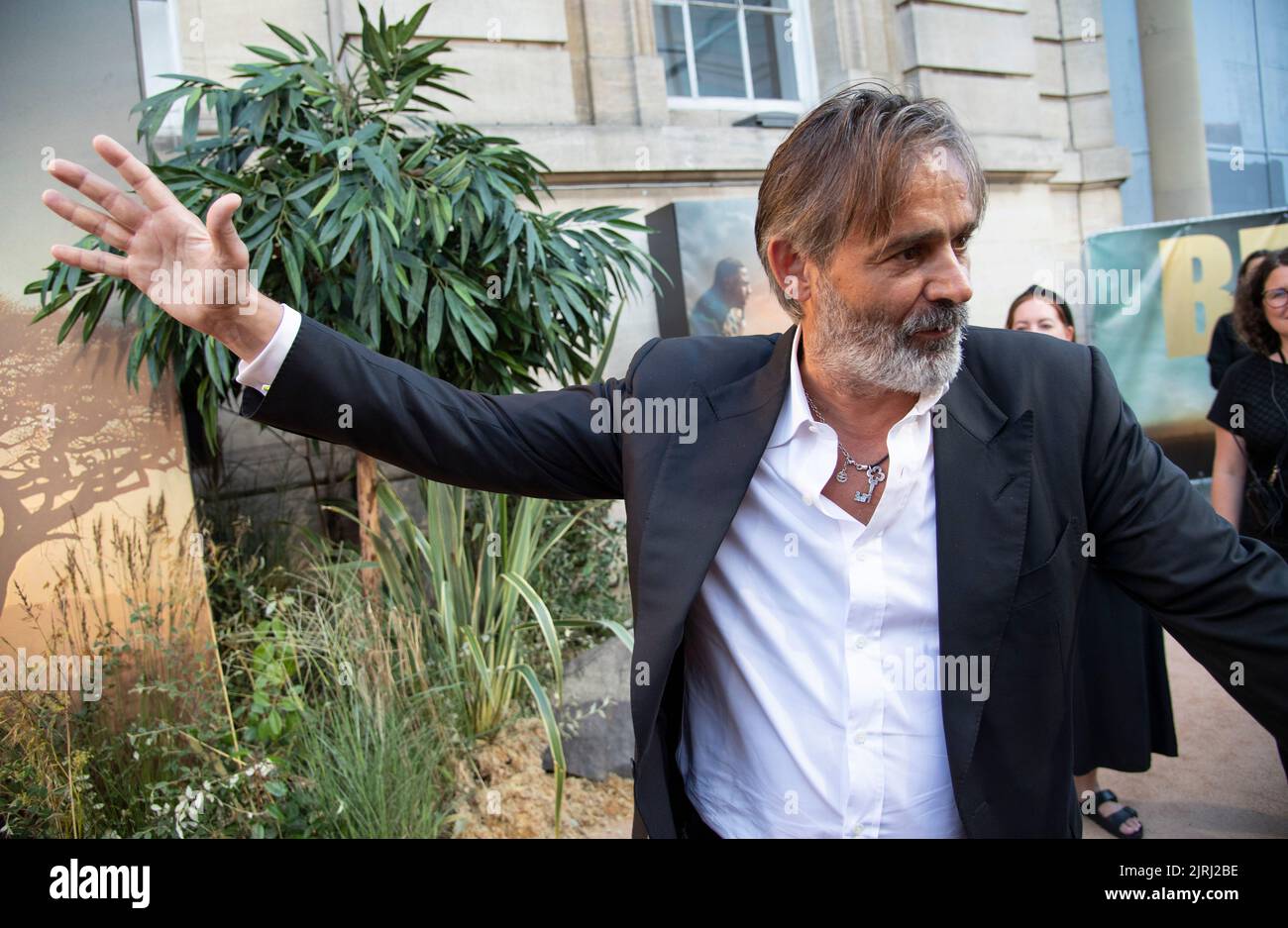 Baltasar Kormakur nimmt an der Vorführung von Beast’ UK Special Screening, Hackney Playhouse, London UK am 24.. August 2022 Teil. Foto von Gary Mitchell Stockfoto