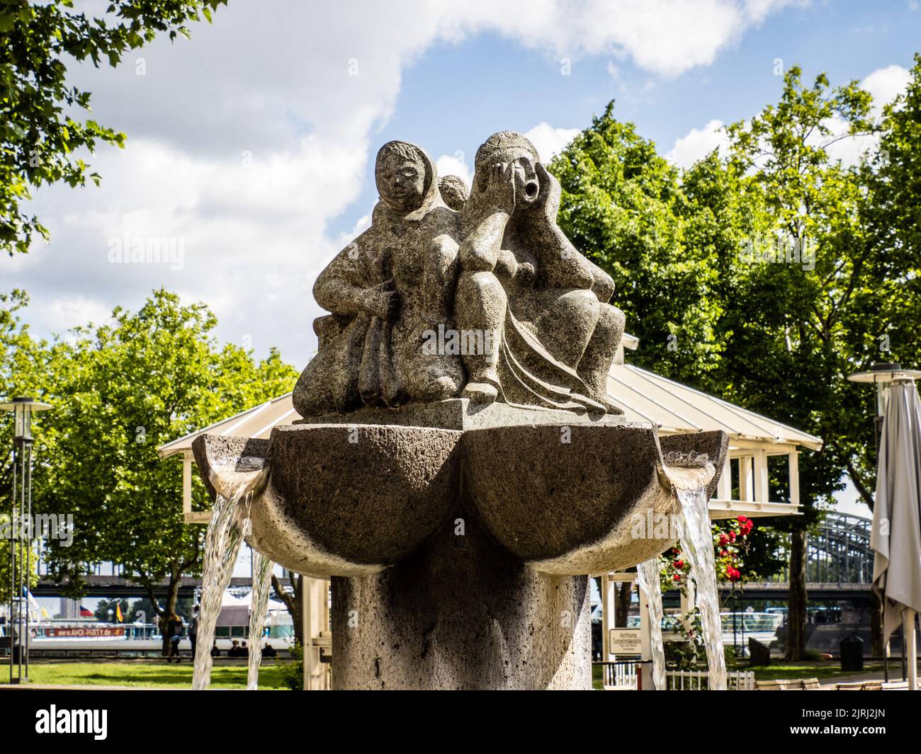 Statue der Fischweiber, Fischmarkt, Köln Stockfoto