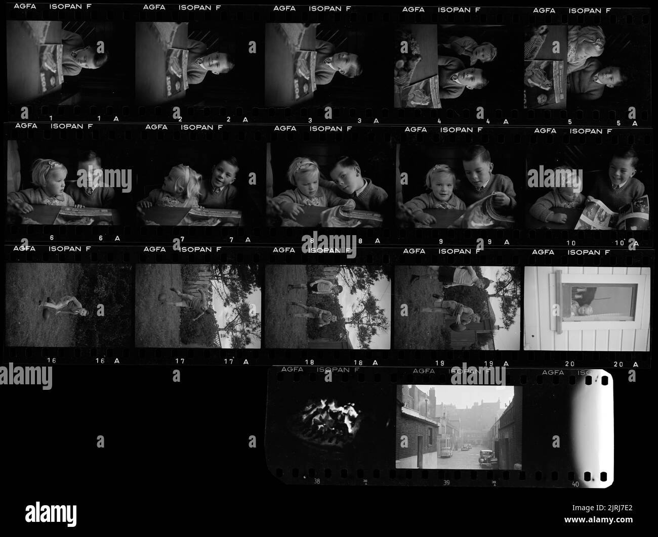 Michael und Joanna Johnson, 1939. April bis 1939. Juli, Neuseeland, von Eric Lee-Johnson. Stockfoto