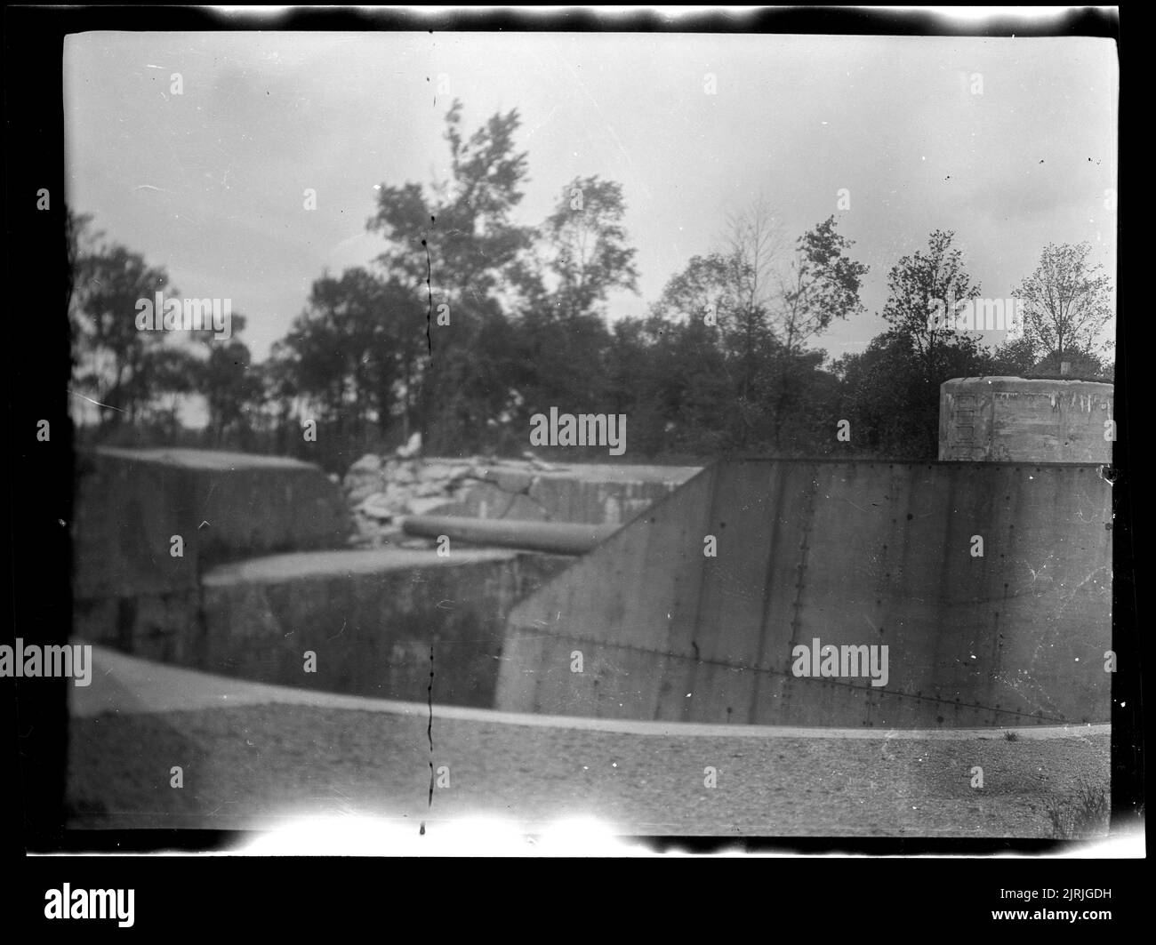 Die 'Big Gun' in Moere, 1920, Belgien, Hersteller unbekannt. Stockfoto