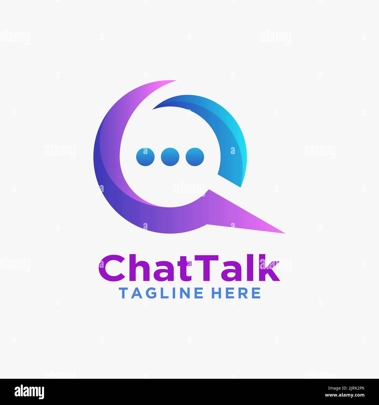 Kreatives Chat-Logo-Design Stock Vektor
