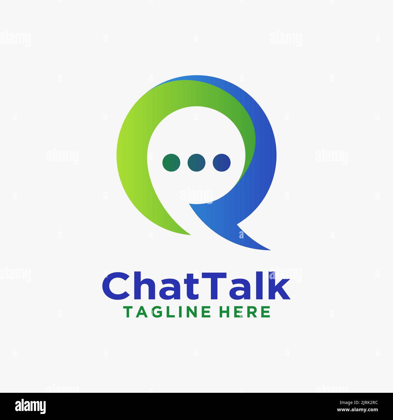 Kreatives Chat-Logo-Design Stock Vektor