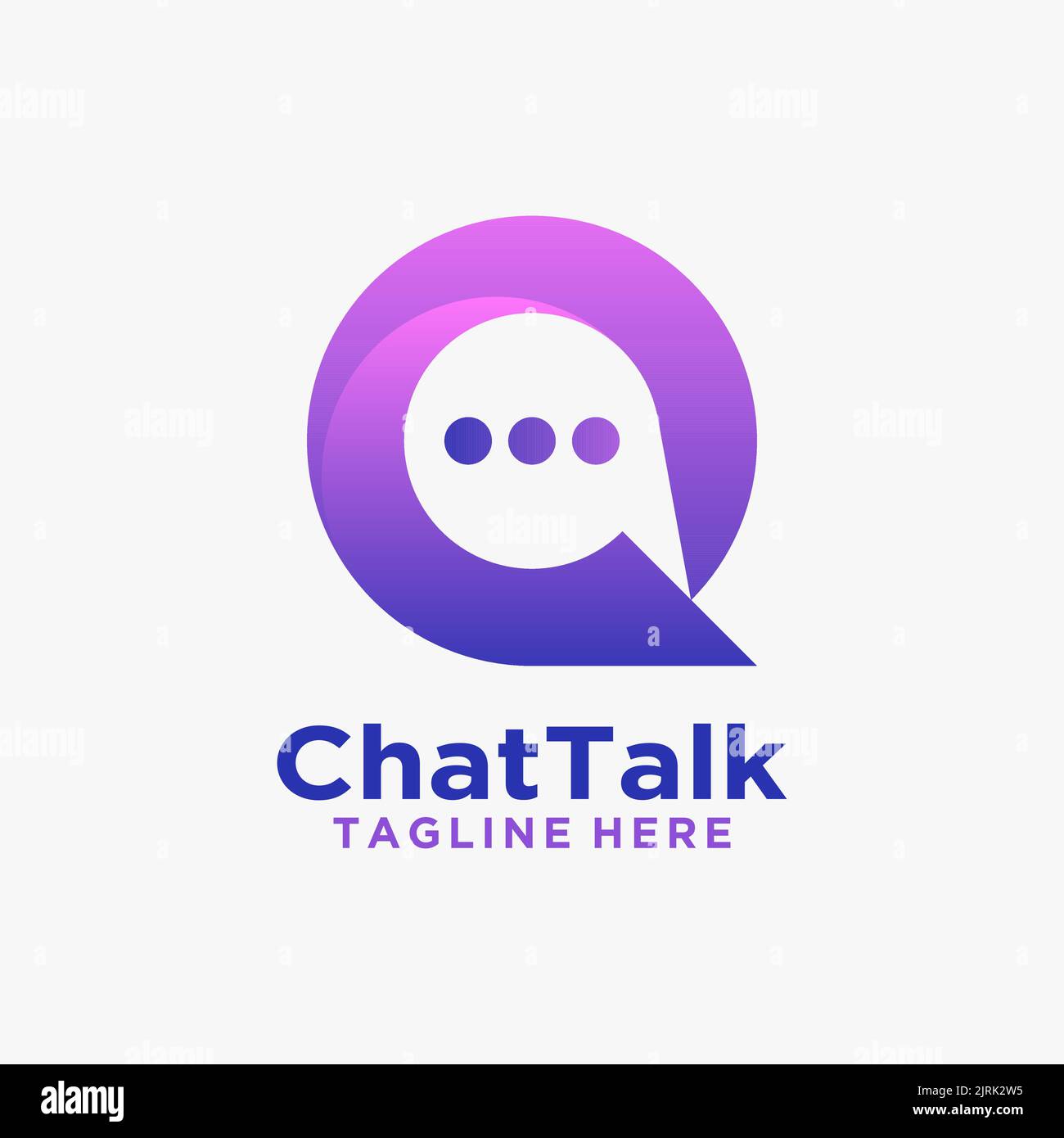 Kreatives Chat-Logo-Design Stock Vektor