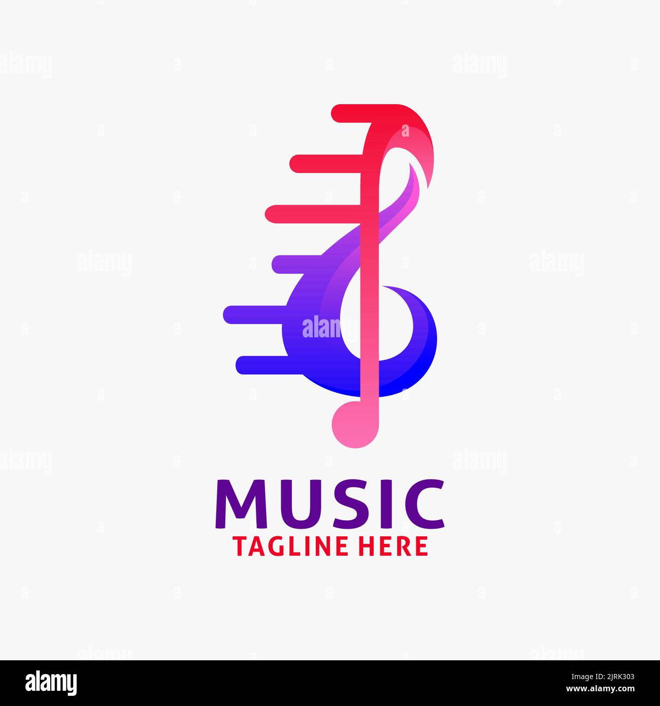 Kreatives Musik-Logo-Design Stock Vektor
