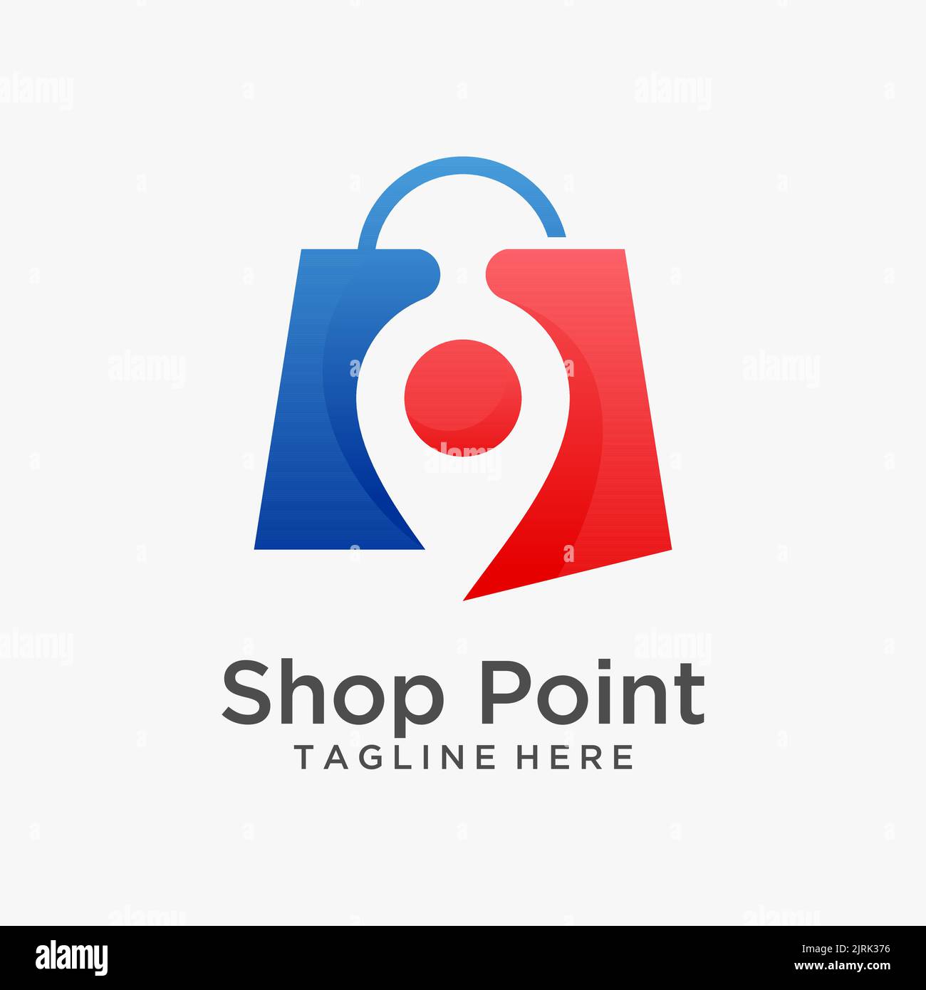 Logo-Design für den Shop Point Stock Vektor