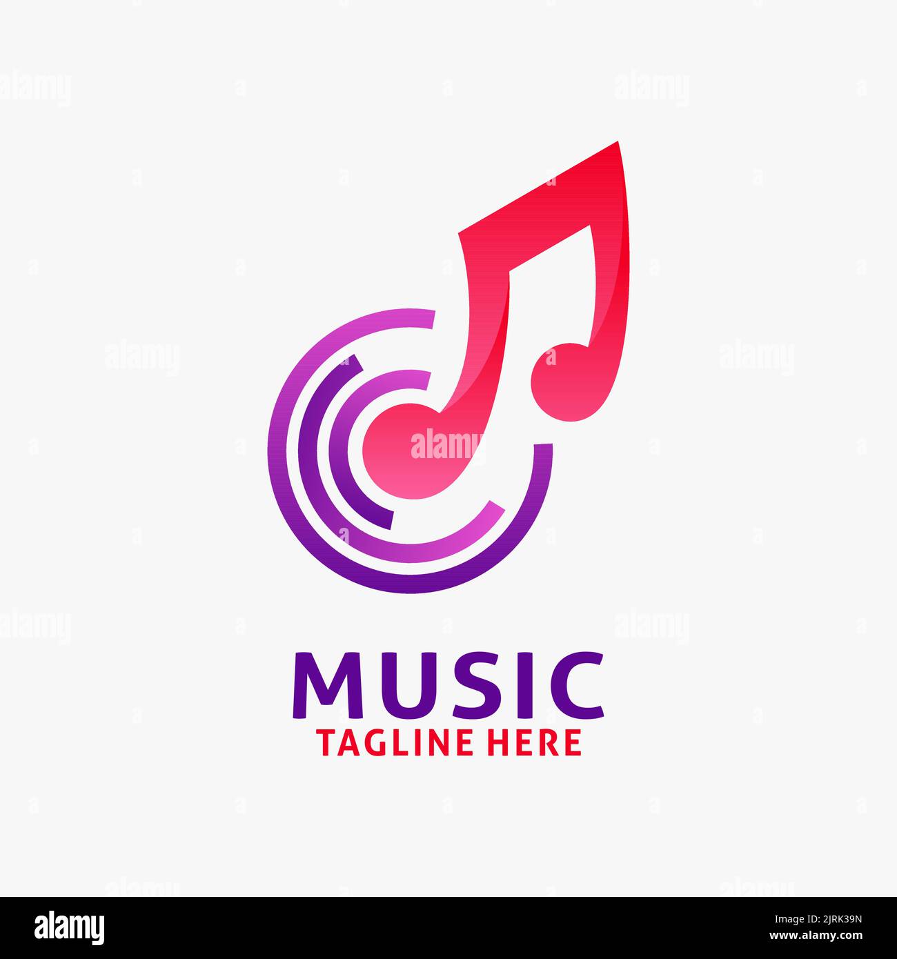 Logo-Design für Audiomusik Stock Vektor