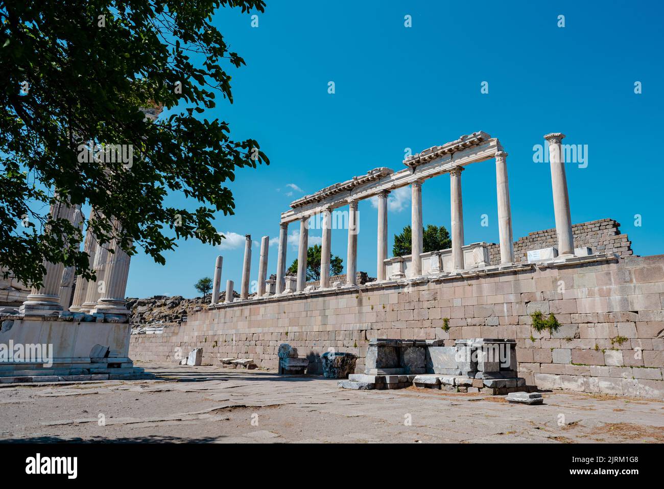 Alte Stadt Pergamon (Bergama) in izmir Stadt der Türkei, alte griechische Zivilisation, archäologische Stätte in der türkei Stockfoto