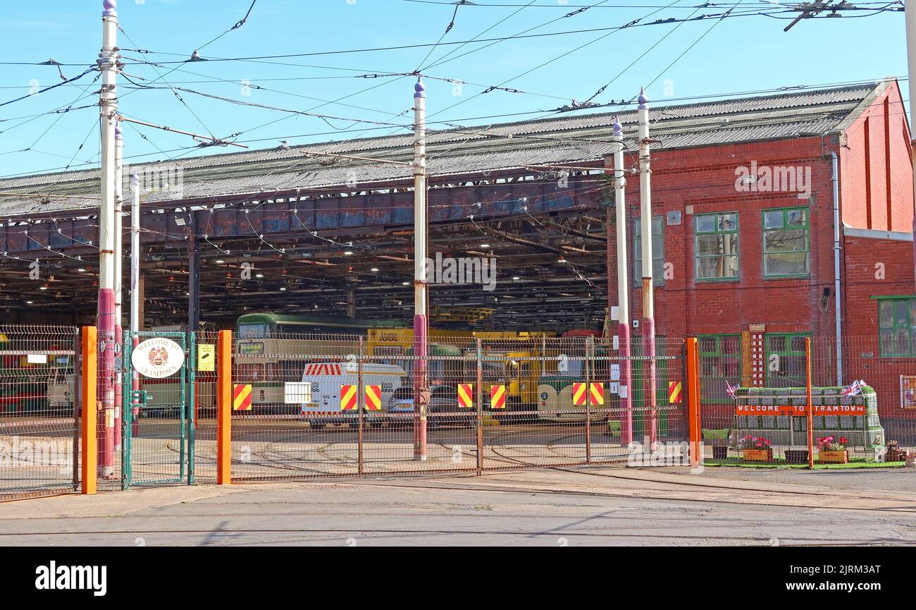 Rigby Road, Tramtown Depot, Blackpool Transport, Lancashire, England, UK, FY1 5DD Stockfoto