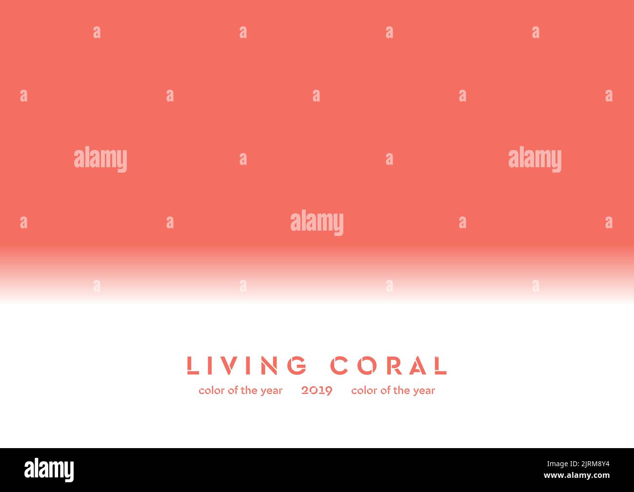 Living Coral Trendfarbe 2019 abstrakten Hintergrund. Vektorgrafik Stock Vektor