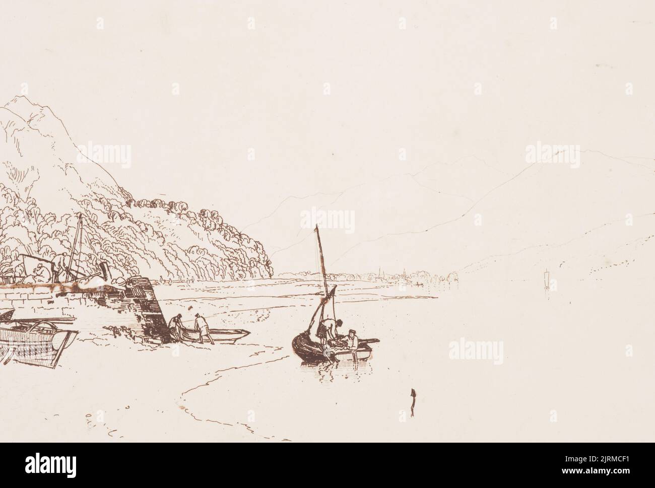 Inverary Pier, Loch Fyne, Morning., 1811, England, Von Joseph Mallord William Turner. Geschenk von Sir John Ilott, 1969. Stockfoto