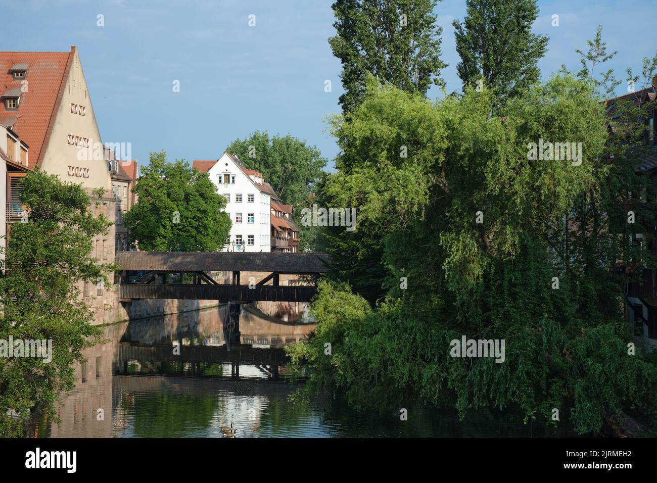 Hangmans Brücke Henkersteg, Nürnberg, Bayern, Deutschland Stockfoto