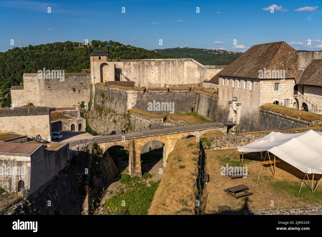 UNESCO Welterbe Zitadelle von Besancon, Bourgogne-Franche-Comté, Frankreich, Europa | Weltkulturerbe Zitadelle in Besancon, Bourgogne-Franche-Comté, F Stockfoto