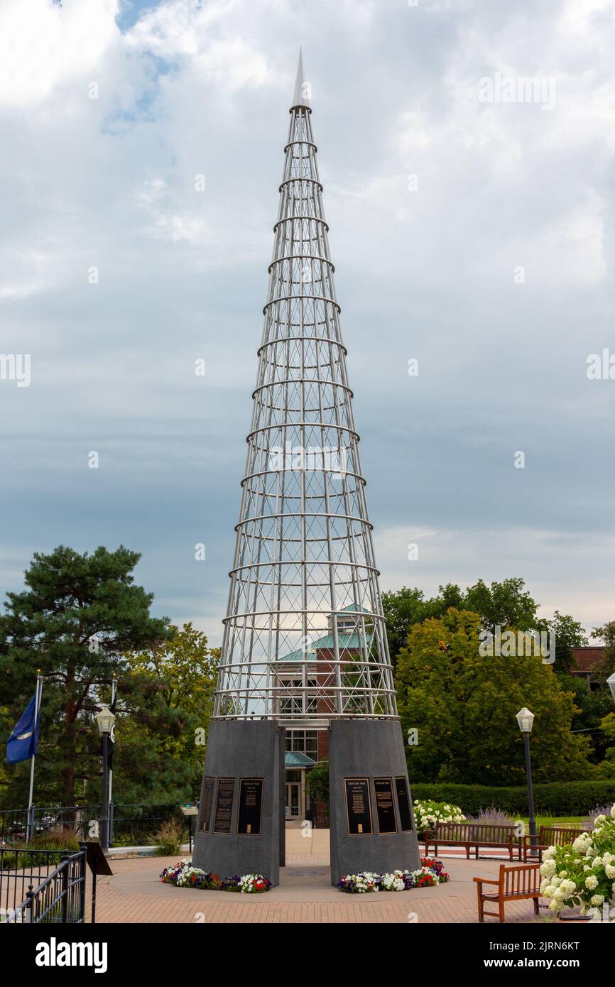 STILLWATER, MN, USA - 24. AUGUST 2022: Stillwater Minnesota Veterans Memorial. Stockfoto