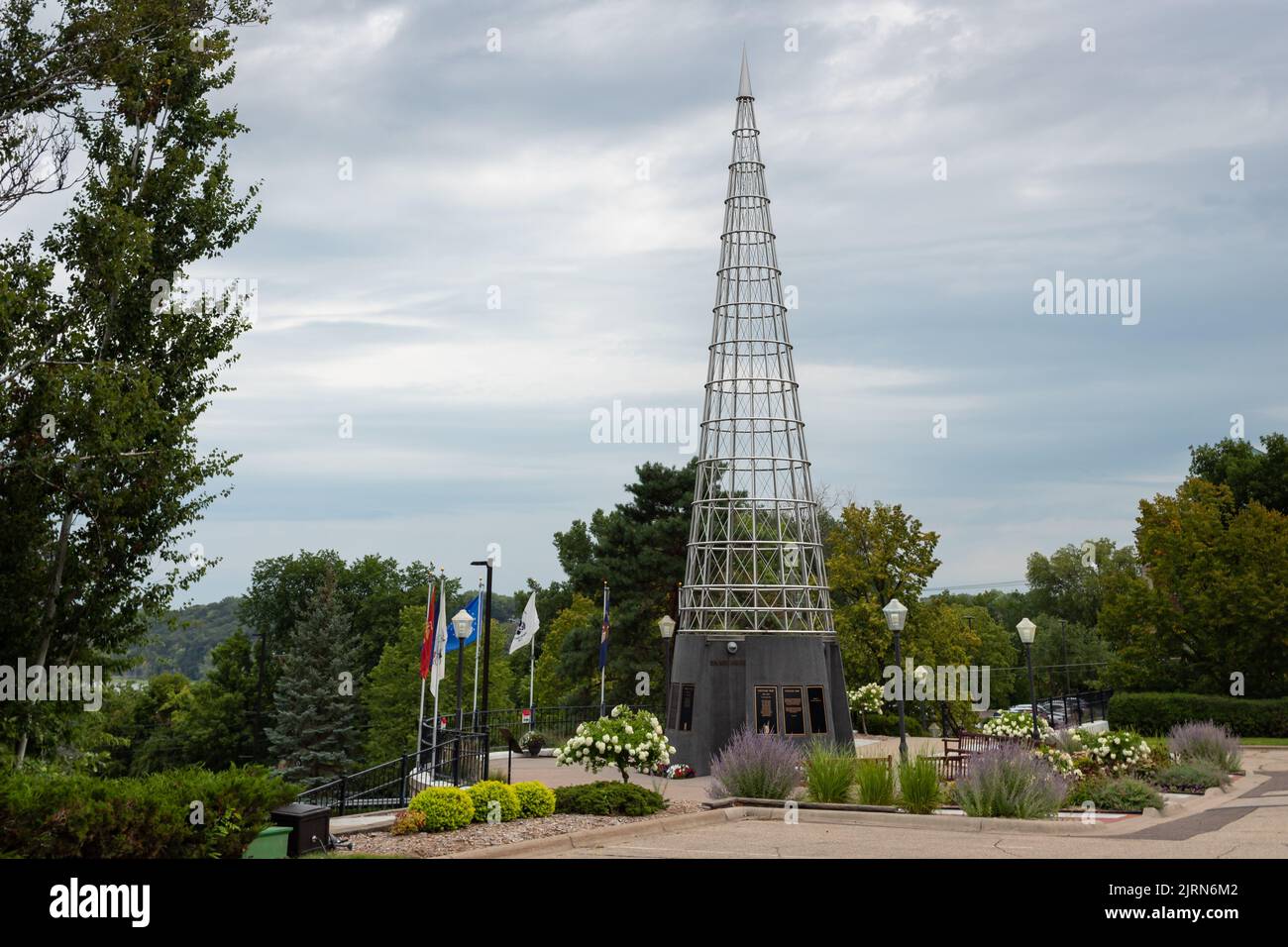 STILLWATER, MN, USA - 24. AUGUST 2022: Stillwater Minnesota Veterans Memorial. Stockfoto