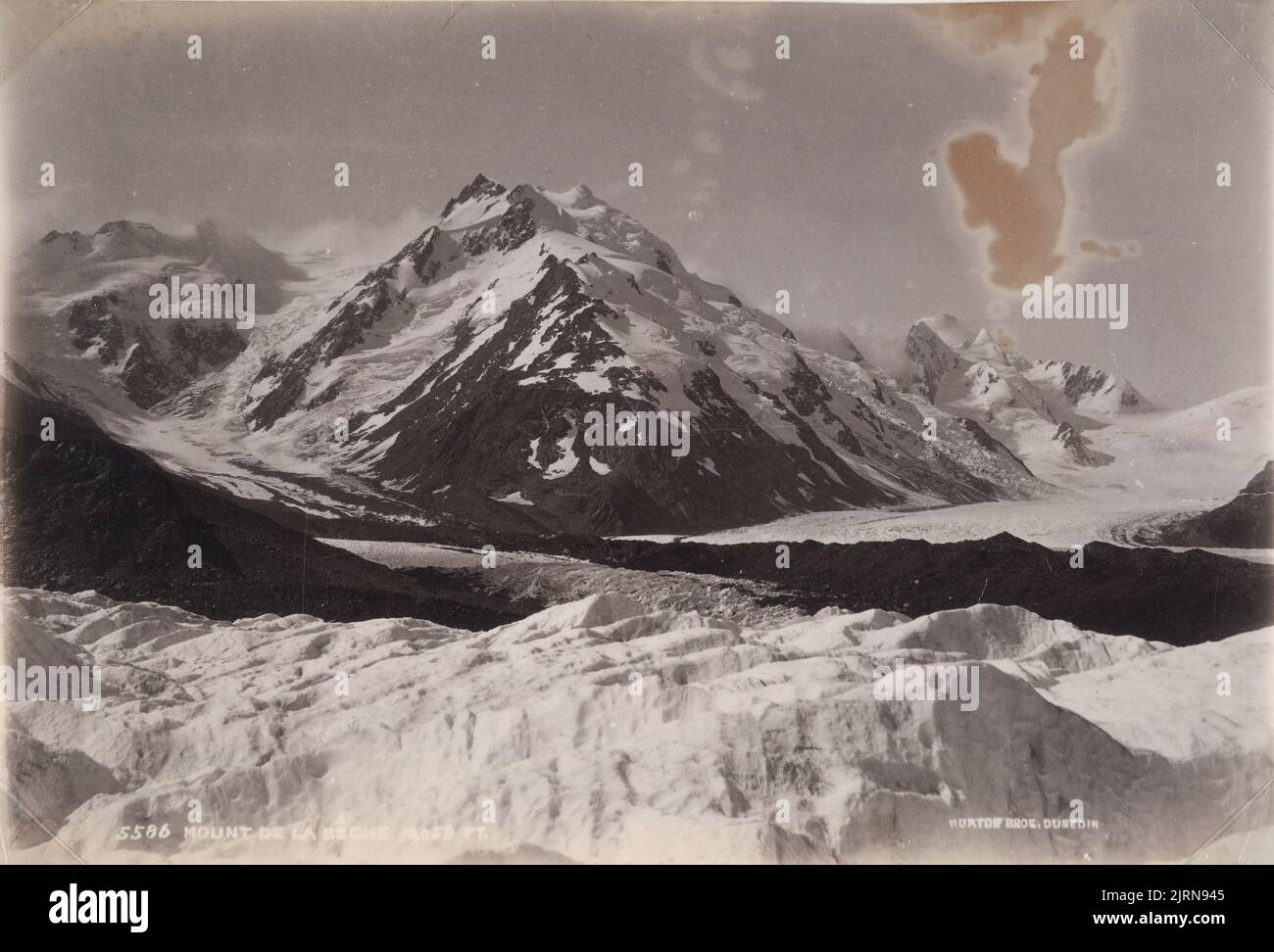 Mount De la Beche 10.060 Feet, 1893, Dunedin, von Burton Brothers, George Moodie. Stockfoto