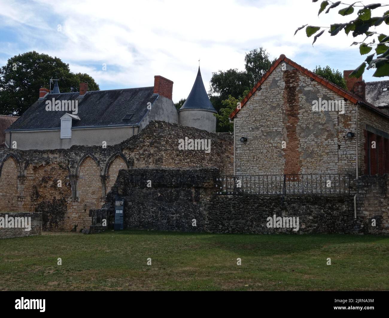 Site archéologique de Déols, Indre, Frankreich Stockfoto
