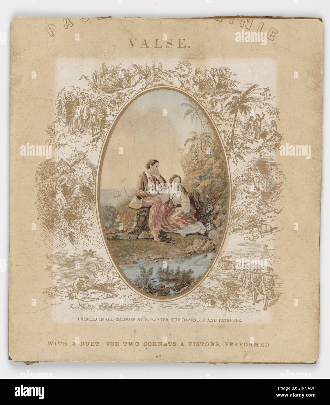 Paul und Virginie, England, von George Baxter. Vermächtnis von Catherine Lawson, 1971. Stockfoto