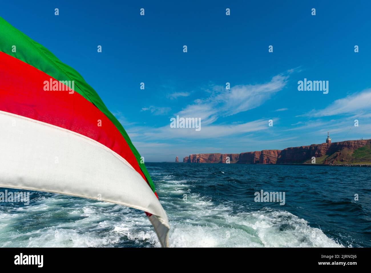 Rote Sandsteinklippe auf der Hochseeinsel Helgoland, Nordsee, Kreis Pinneberg, Schleswig-Holstein, Norddeutschland, Mitteleuropa Stockfoto