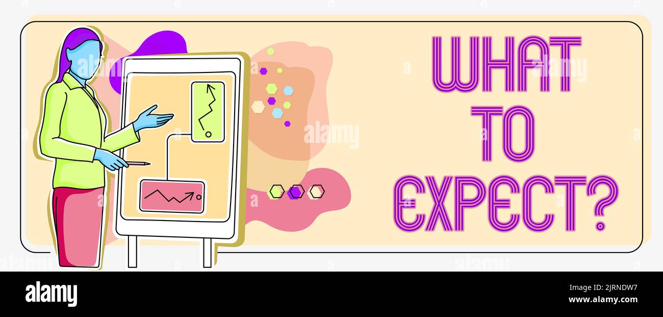 Konzeptionelle Darstellung Was erwartet Sie. Überblick über das Unternehmen Verwirrung über den Glauben, was in Zukunft passieren wird man with A Tablet Displaying Digital S Stockfoto